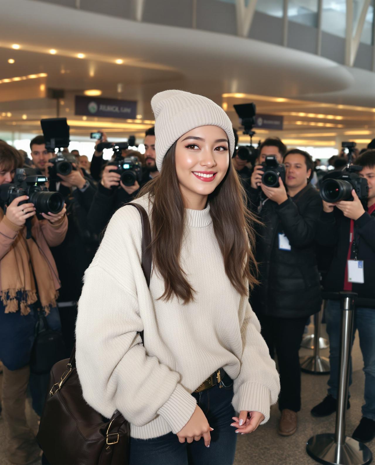 某女星机场私服穿搭合集 图片 2